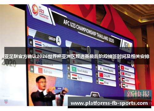 亚足联官方确认2026世界杯亚洲区预选赛最后阶段抽签时间及相关安排